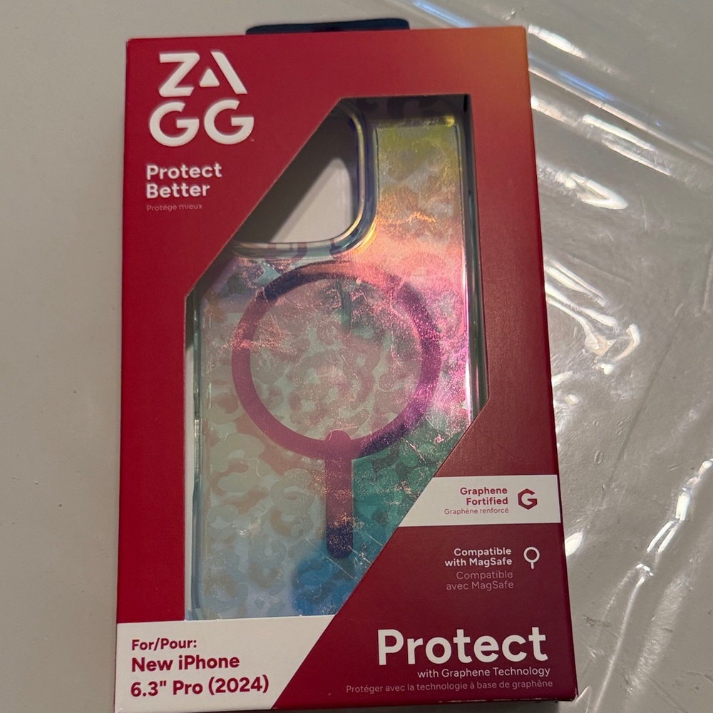 ZAGG Protect Case for New iPhone 6.3" Pro (2024) - Iridescent Pink/Blue